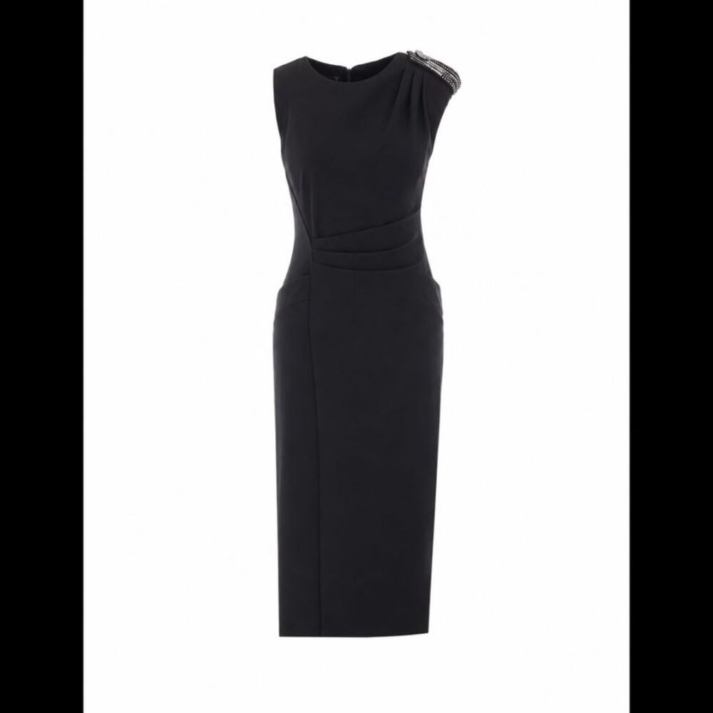 Pinko Women Tubino Midi Dress With Jewelry Detail